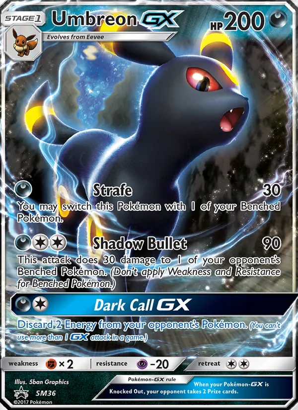 Umbreon GX card from SM Black Star Promos, number SM36/248