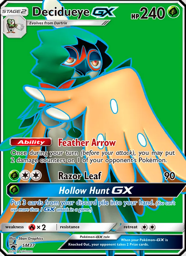 Decidueye GX card from SM Black Star Promos, number SM37/248