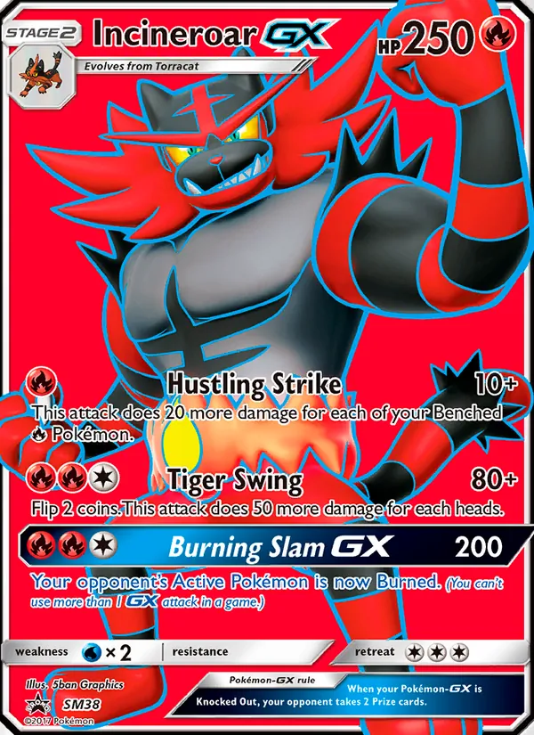 Incineroar GX card from SM Black Star Promos, number SM38/248