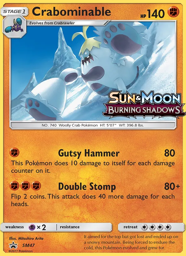 Crabominable card from SM Black Star Promos, number SM47/248