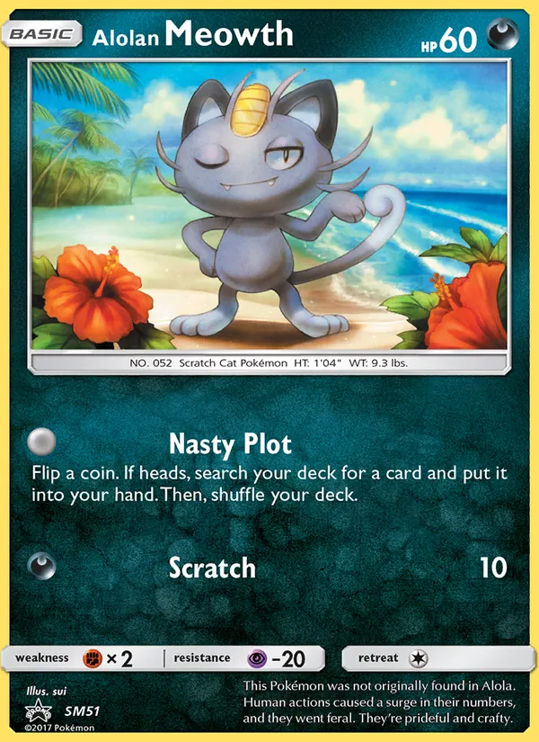 Alolan Meowth card from SM Black Star Promos, number SM51/248