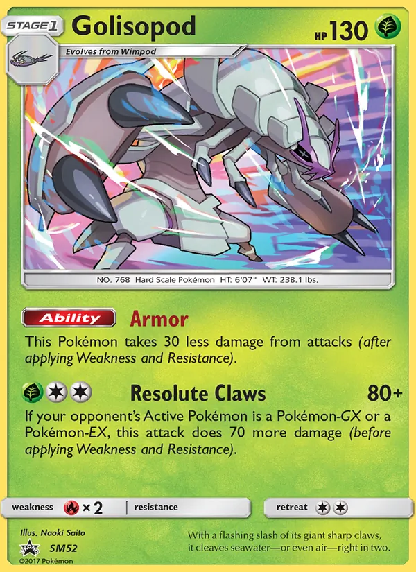 Kartu Golisopod dari SM Black Star Promos, nomor SM52/248