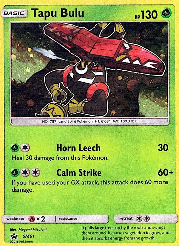 Kartu Tapu Bulu dari SM Black Star Promos, nomor SM61/248
