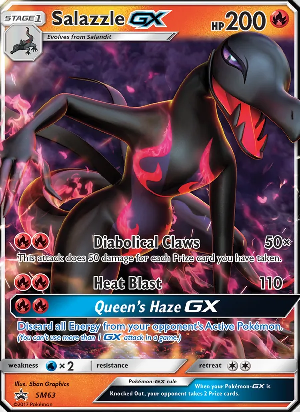 Salazzle GX card from SM Black Star Promos, number SM63/248