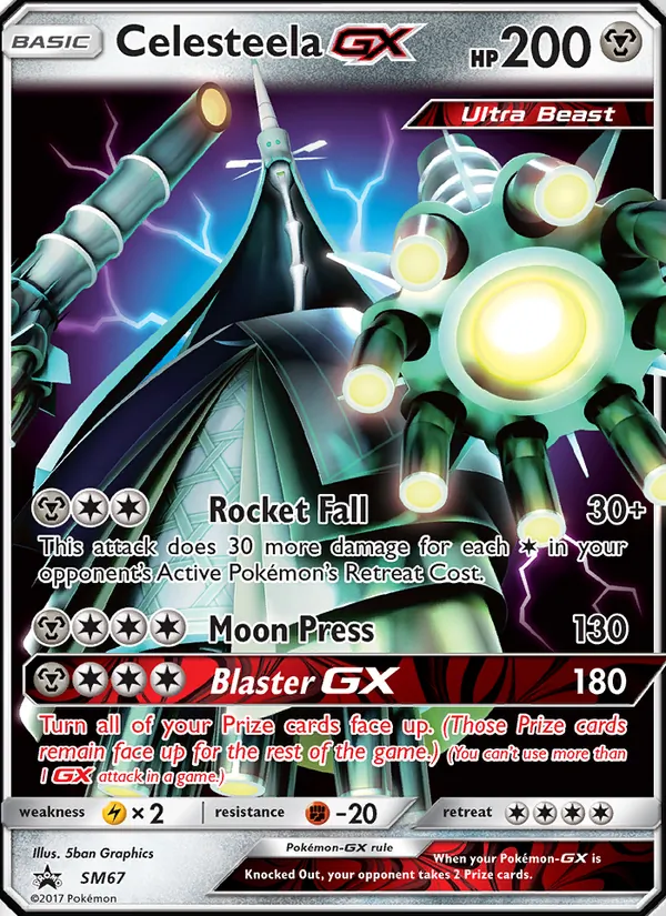 Celesteela GX card from SM Black Star Promos, number SM67/248