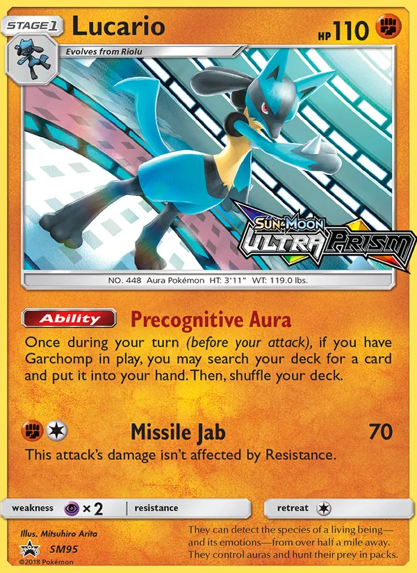 Lucario card from SM Black Star Promos, number SM95/248