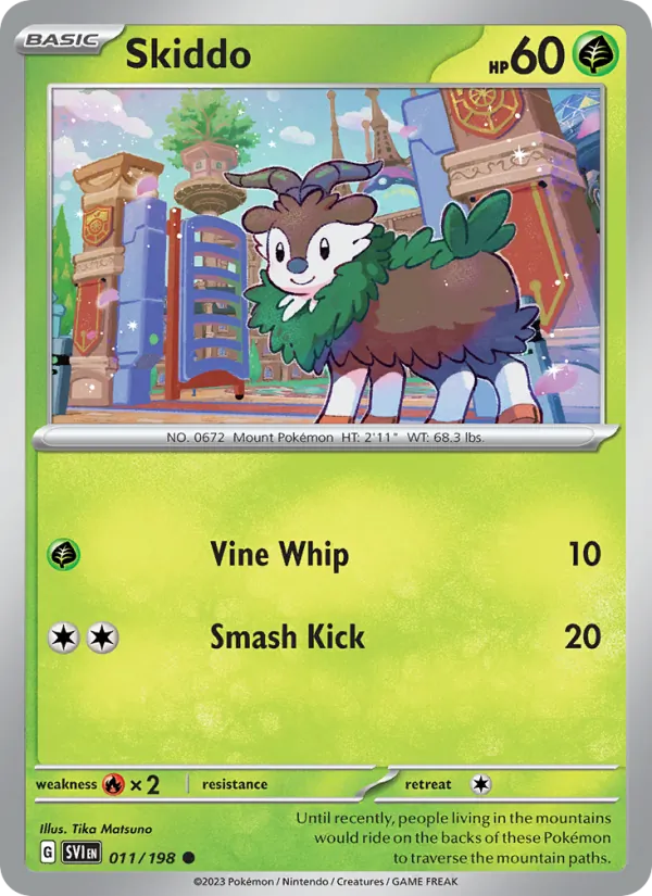 Kaart Skiddo uit Scarlet & Violet, nummer 011/198