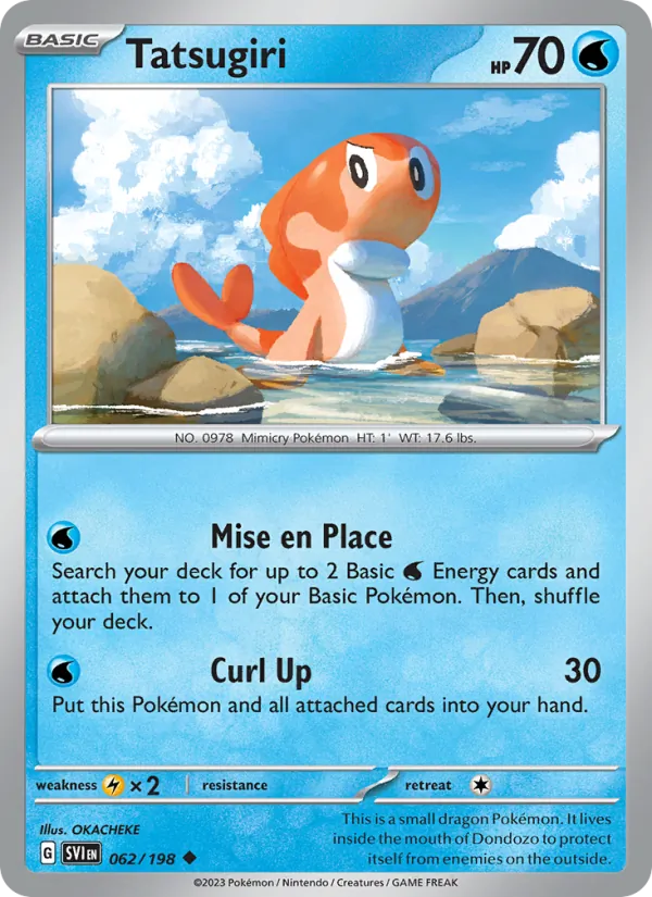 Tatsugiri card from Scarlet & Violet, number 062/198