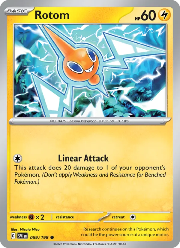 Kaart Rotom uit Scarlet & Violet, nummer 069/198