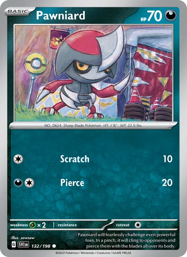 Kartu Pawniard dari Scarlet & Violet, nomor 132/198
