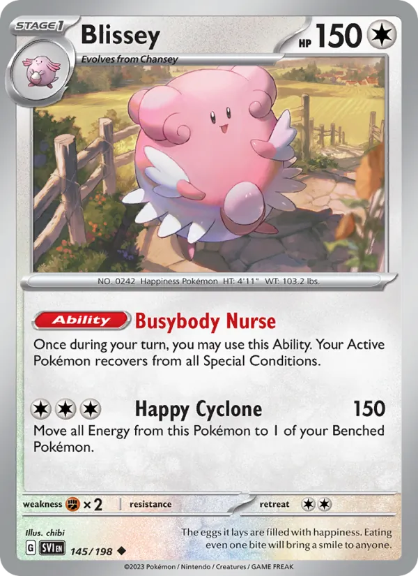 Kartu Blissey dari Scarlet & Violet, nomor 145/198