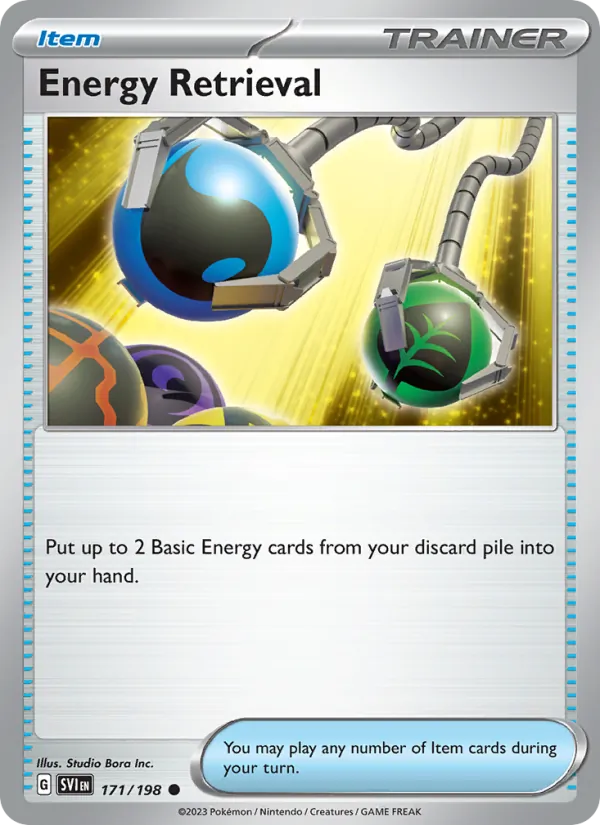 Kaart Energy Retrieval uit Scarlet & Violet, nummer 171/198