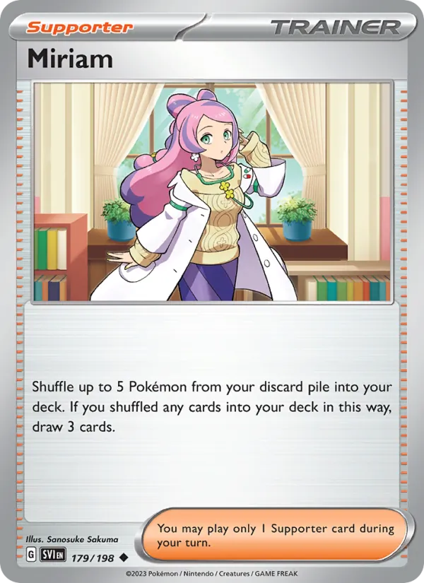 Kartu Miriam dari Scarlet & Violet, nomor 179/198