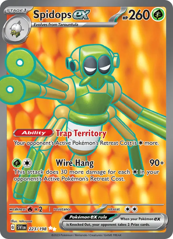 Kartu Spidops ex dari Scarlet & Violet, nomor 223/198