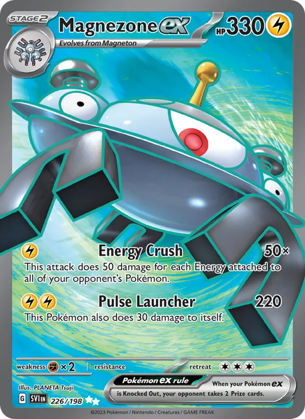 Kartu Magnezone ex dari Scarlet & Violet, nomor 226/198