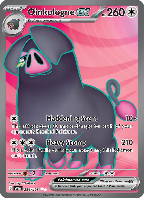 Kartu Oinkologne ex dari Scarlet & Violet, nomor 234/198
