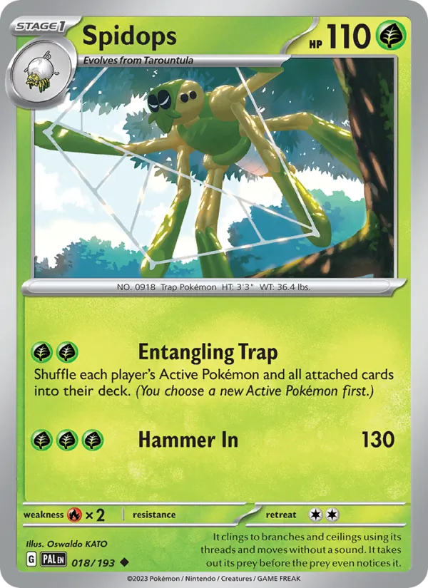Kaart Spidops uit Paldea Evolved, nummer 018/193