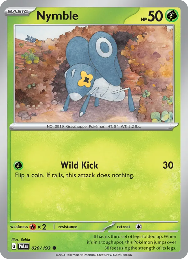Kartu Nymble dari Paldea Evolved, nomor 020/193