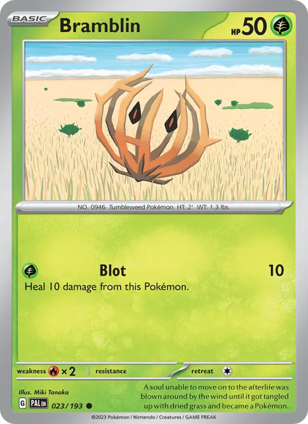 Kaart Bramblin uit Paldea Evolved, nummer 023/193