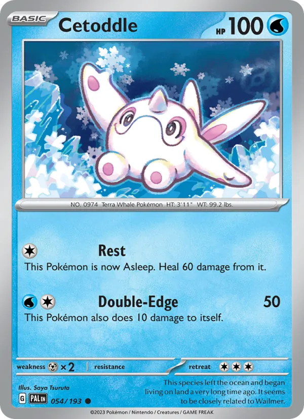 Kaart Cetoddle uit Paldea Evolved, nummer 054/193