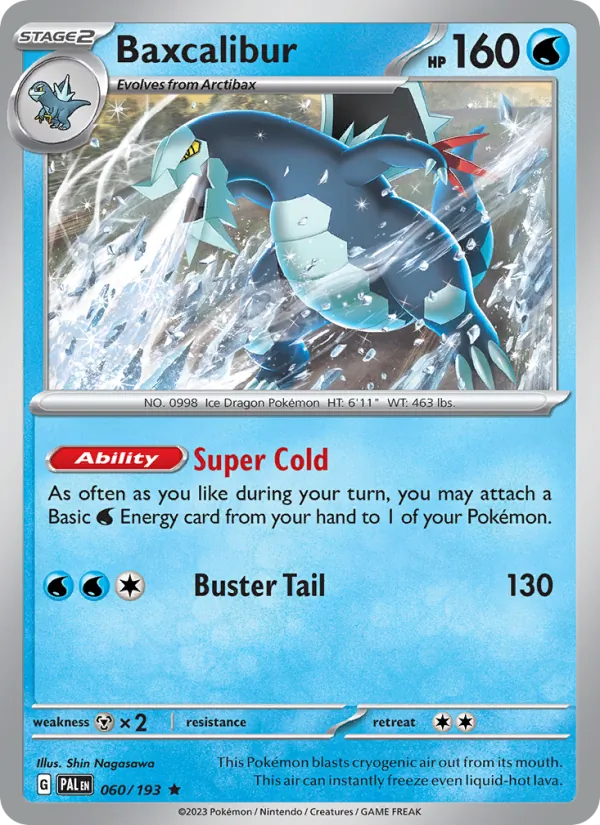 Kartu Baxcalibur dari Paldea Evolved, nomor 060/193