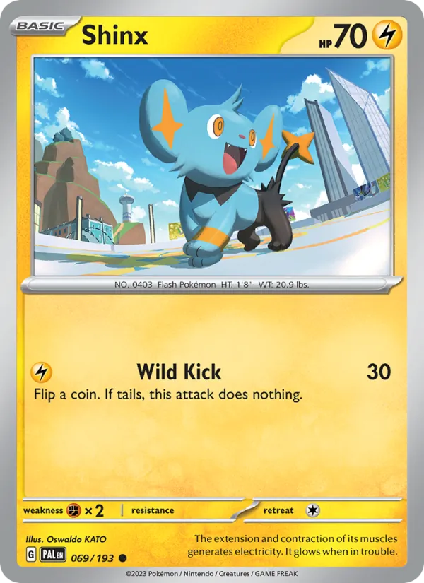 Kartu Shinx dari Paldea Evolved, nomor 069/193