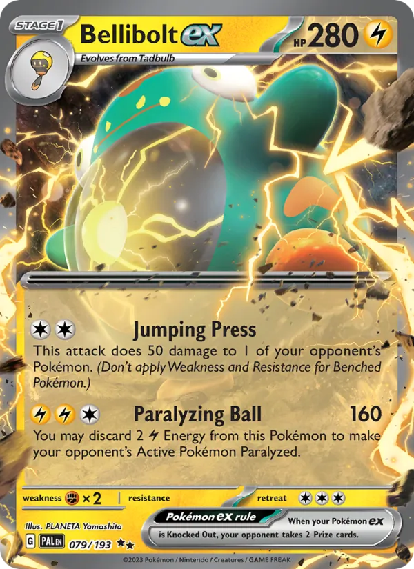Kartu Bellibolt ex dari Paldea Evolved, nomor 079/193