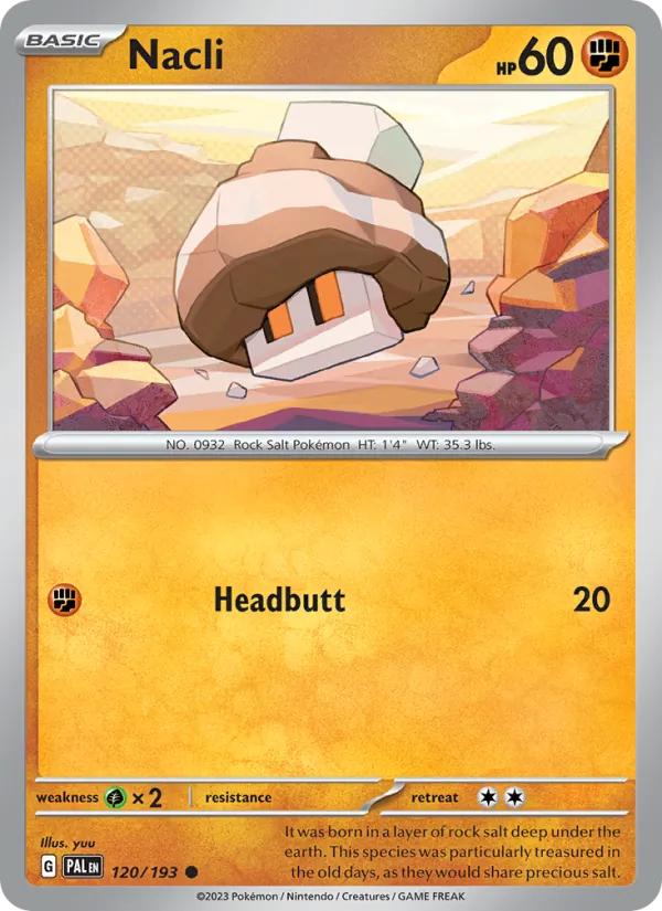Kartu Nacli dari Paldea Evolved, nomor 120/193