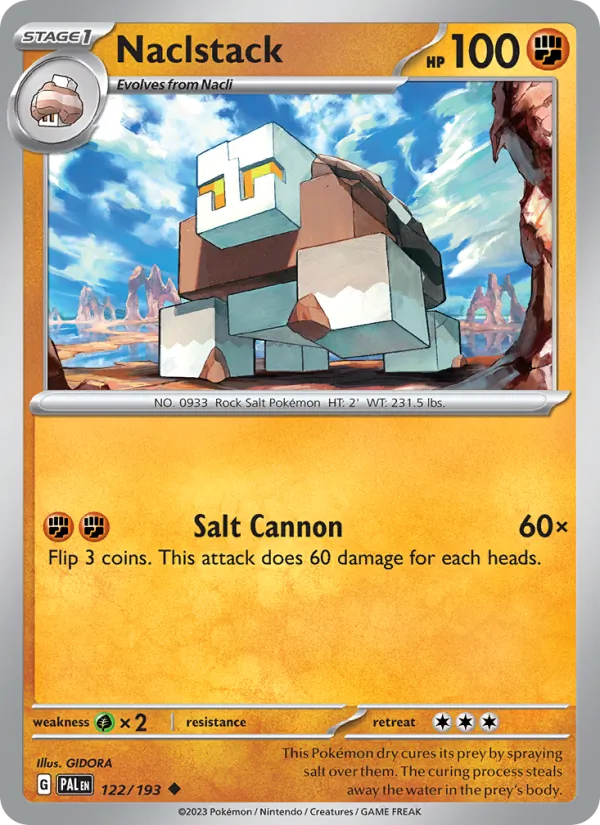 Kartu Naclstack dari Paldea Evolved, nomor 122/193