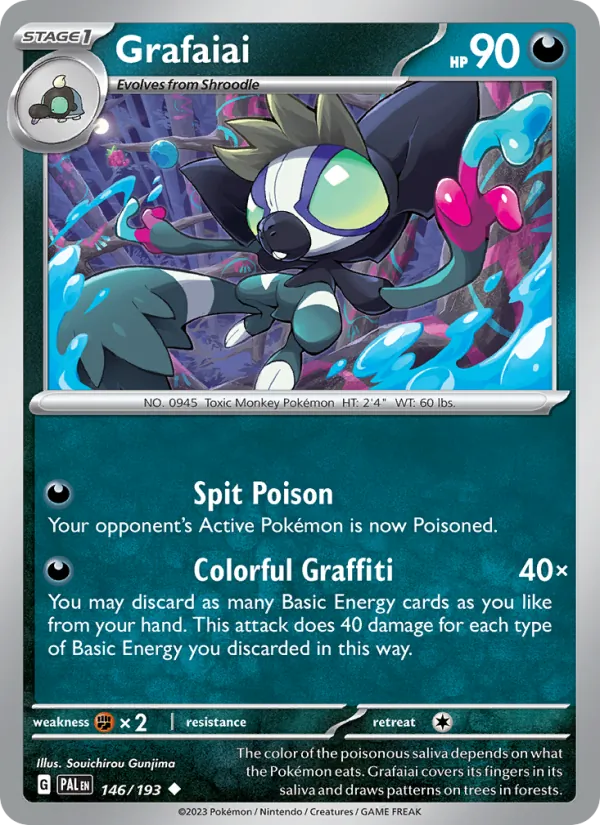 Kartu Grafaiai dari Paldea Evolved, nomor 146/193