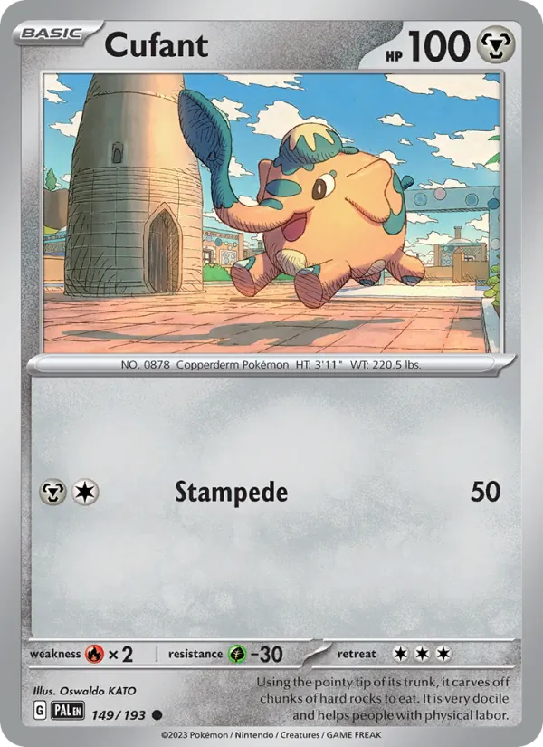 Kaart Cufant uit Paldea Evolved, nummer 149/193