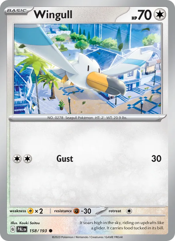 Kaart Wingull uit Paldea Evolved, nummer 158/193