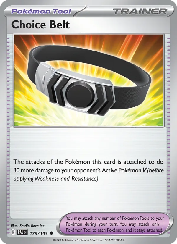 Kaart Choice Belt uit Paldea Evolved, nummer 176/193