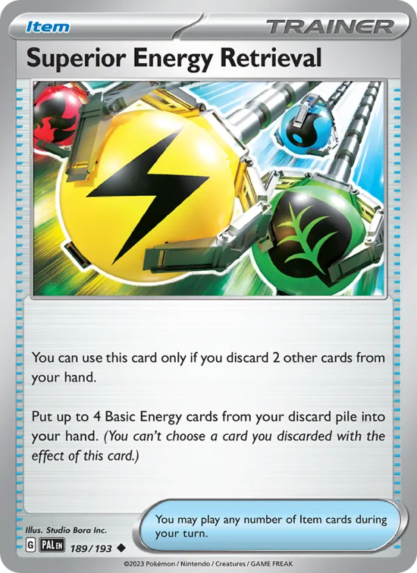 Kartu Superior Energy Retrieval dari Paldea Evolved, nomor 189/193