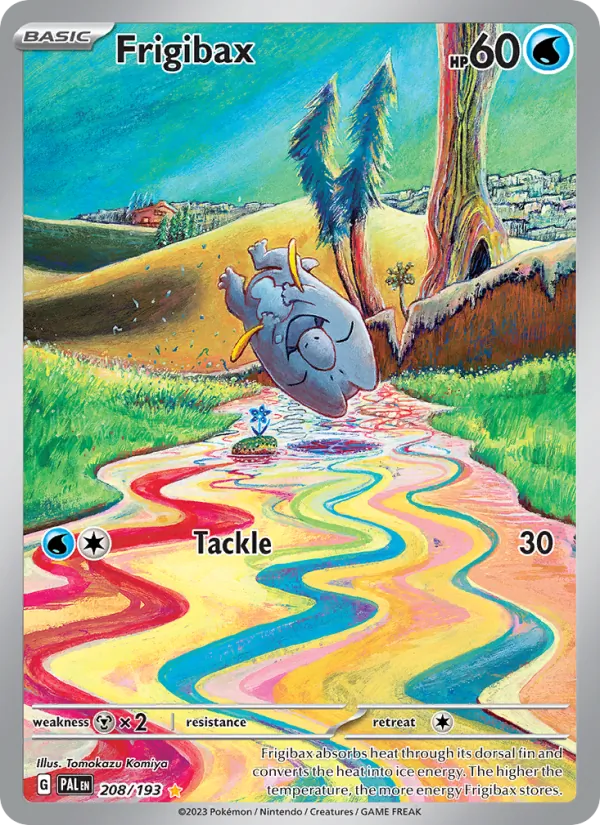 Frigibax card from Paldea Evolved, number 208/193
