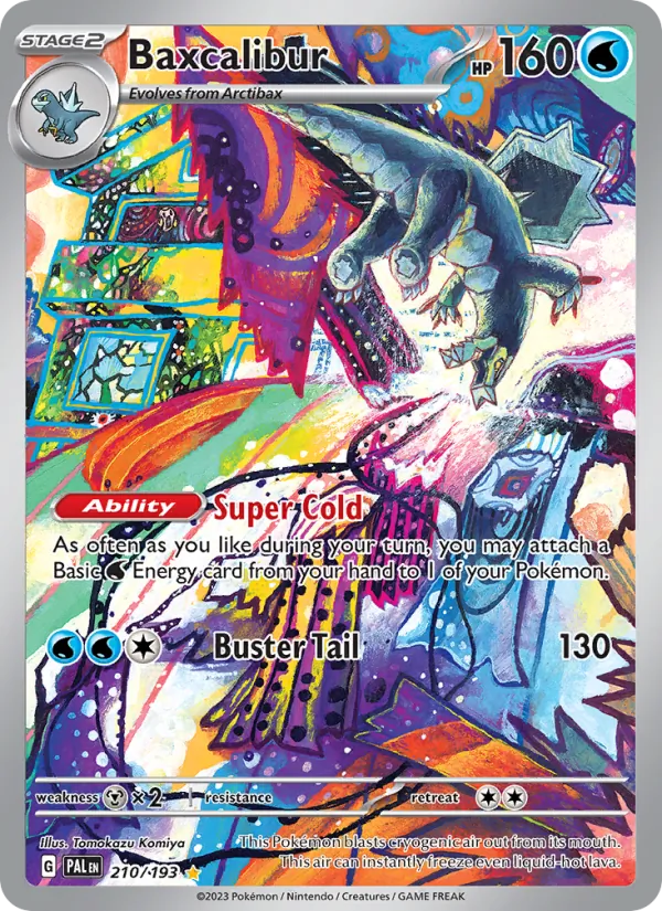 Baxcalibur card from Paldea Evolved, number 210/193