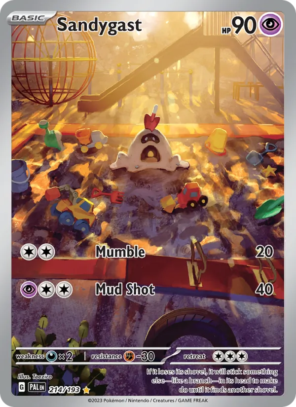Sandygast card from Paldea Evolved, number 214/193