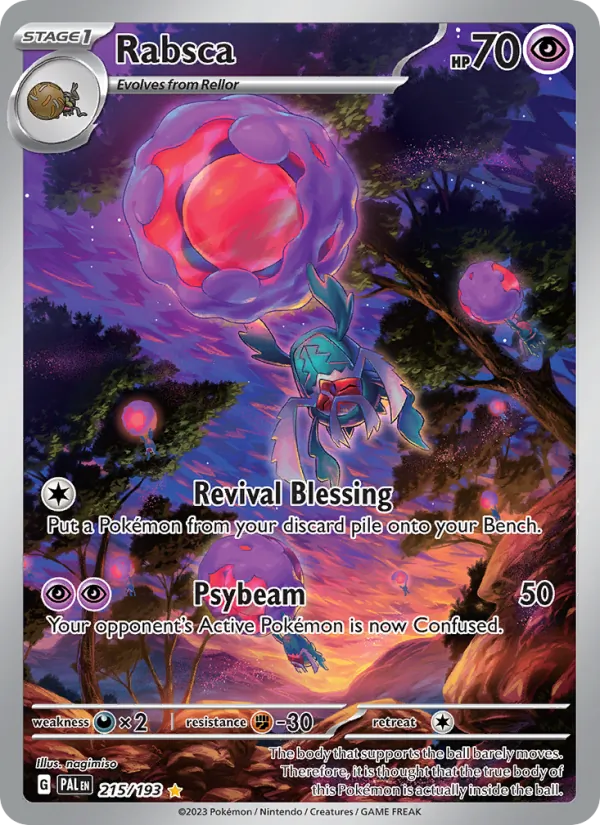 Kaart Rabsca uit Paldea Evolved, nummer 215/193