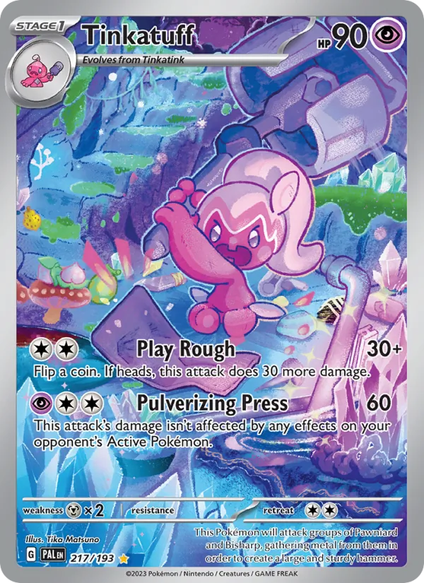 Tinkatuff card from Paldea Evolved, number 217/193