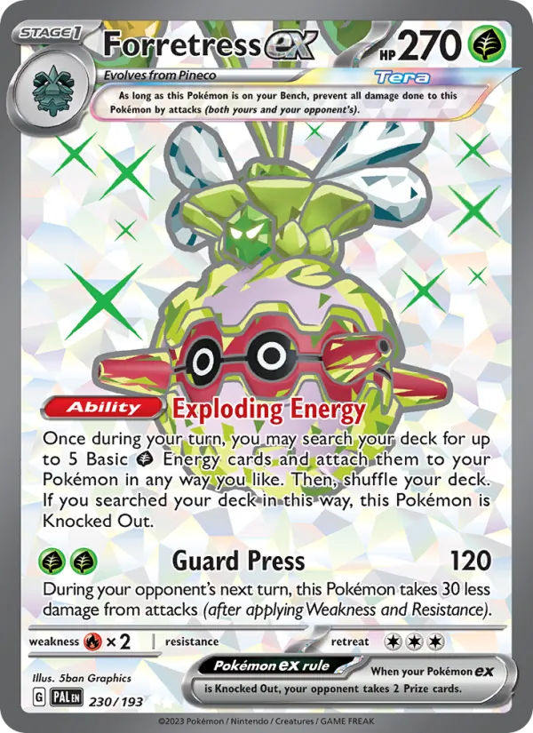 Kaart Forretress ex uit Paldea Evolved, nummer 230/193