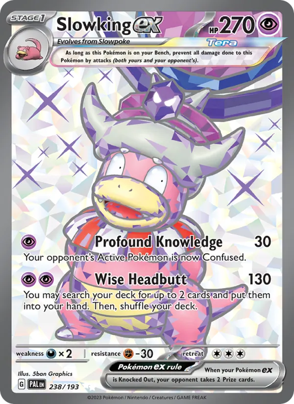 Kartu Slowking ex dari Paldea Evolved, nomor 238/193