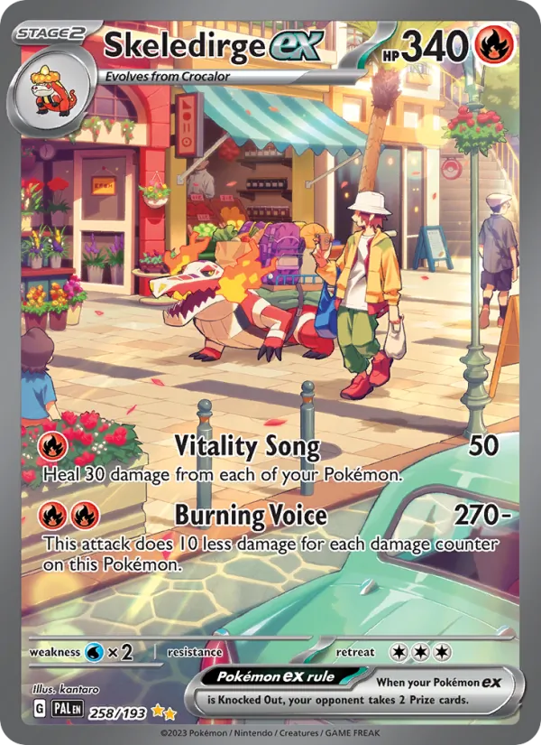 Skeledirge ex card from Paldea Evolved, number 258/193