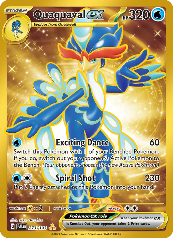 Kaart Quaquaval ex uit Paldea Evolved, nummer 273/193
