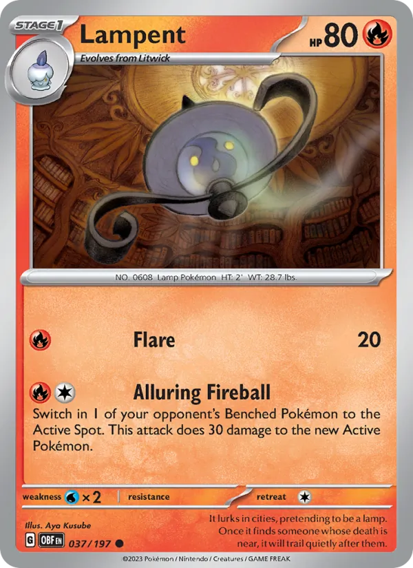 Kartu Lampent dari Obsidian Flames, nomor 037/197