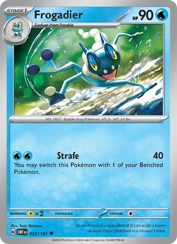 Kartu Frogadier dari Obsidian Flames, nomor 057/197