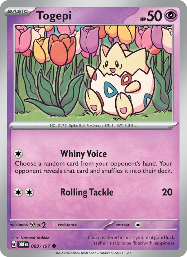 Kaart Togepi uit Obsidian Flames, nummer 083/197
