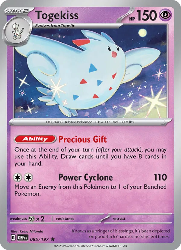 Kartu Togekiss dari Obsidian Flames, nomor 085/197