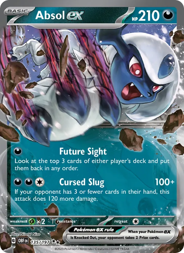 Kaart Absol ex uit Obsidian Flames, nummer 135/197