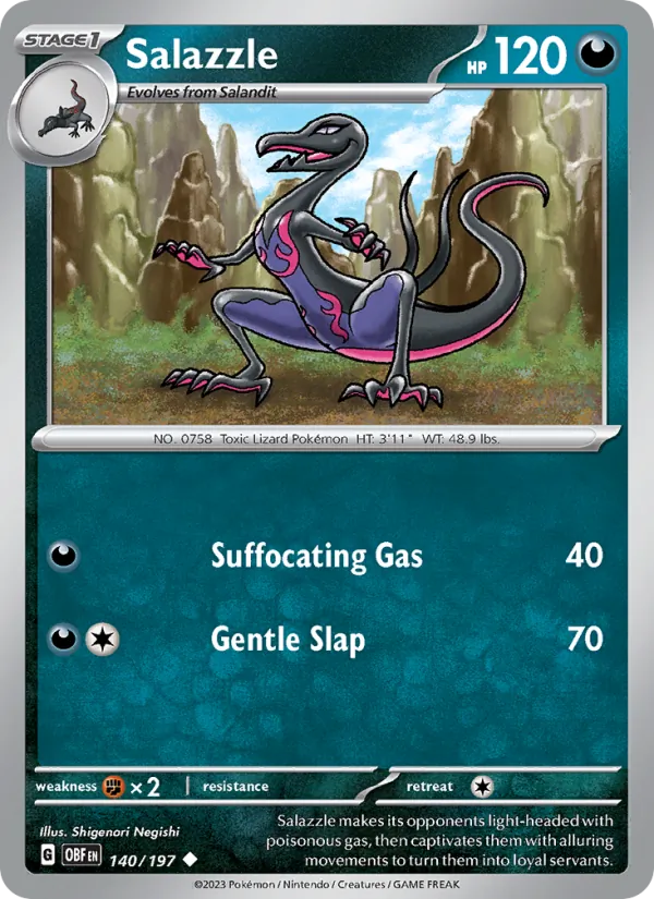 Kaart Salazzle uit Obsidian Flames, nummer 140/197
