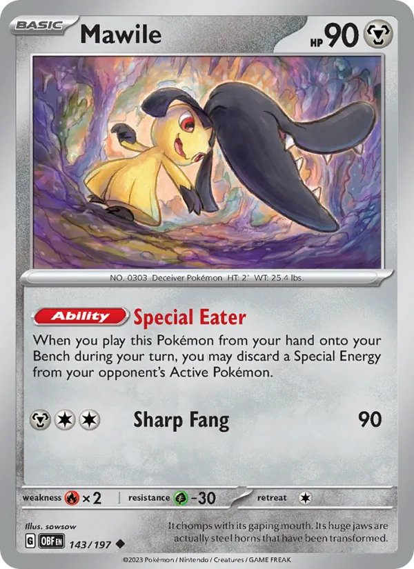 Kartu Mawile dari Obsidian Flames, nomor 143/197